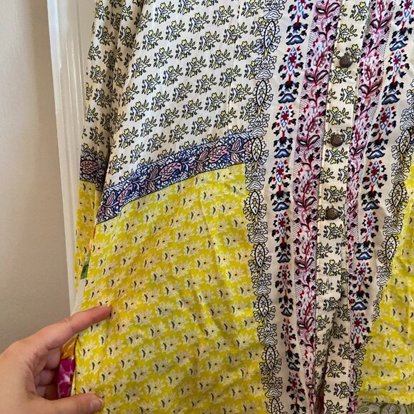 Aratta Silent Journey Dream Embroidered Button Down Shirt - Small - Picture 6 of 13